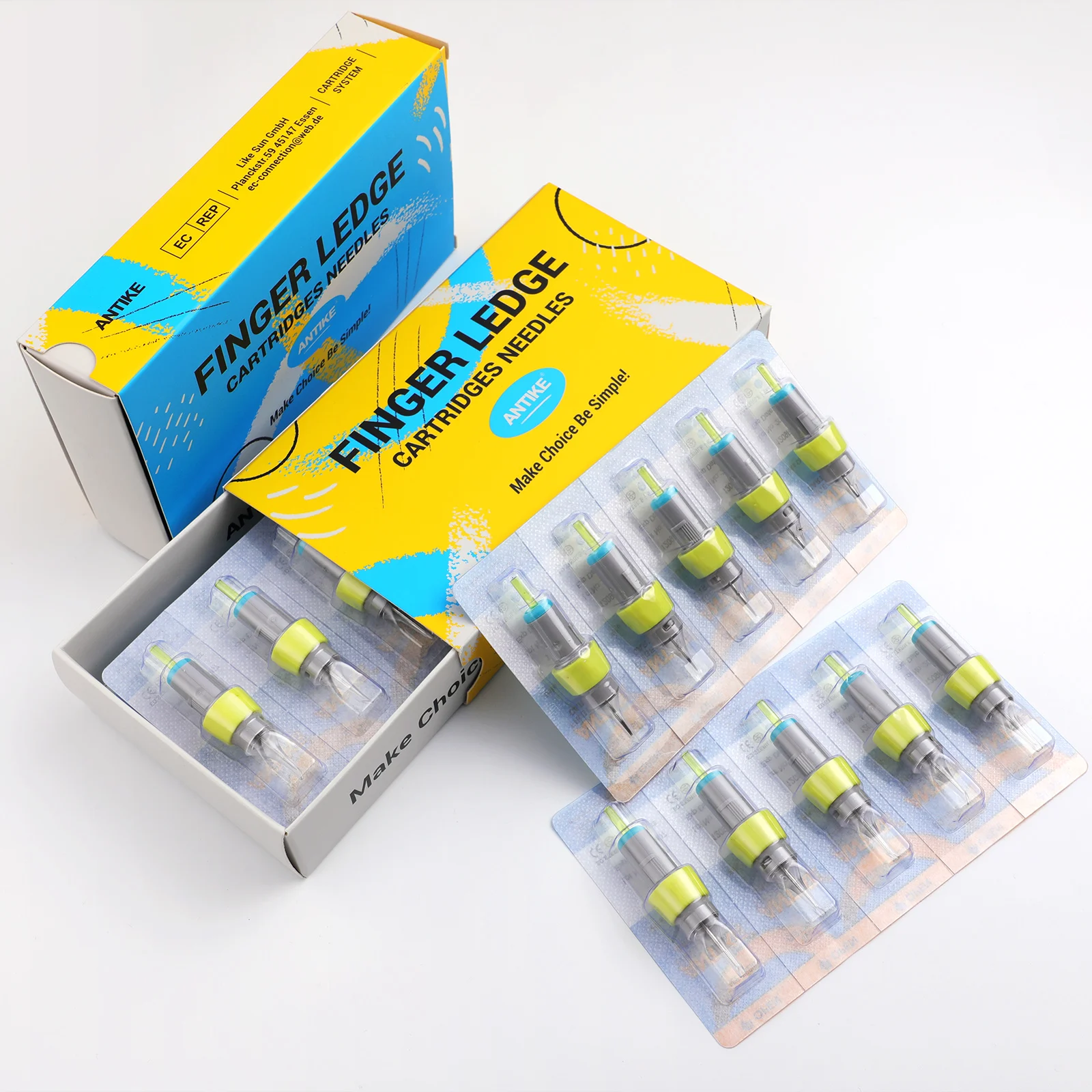 Disposable  Finger Ledge Tattoo Needle Cartridges Tattoo Needle with Rubber RM 0.30 0.35MM