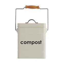 Indoor Garbage Kitchen Recycle Cabinet Vintage Kitchen Worktop Compost Waste Bin with Swing Handle