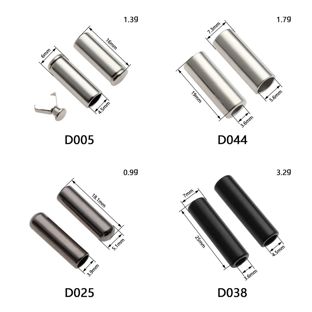 Wholesale Custom Fashion Hoodie Metal Drawstring Cord End String Stoppers For Rope Spring Stopper Cord Lock