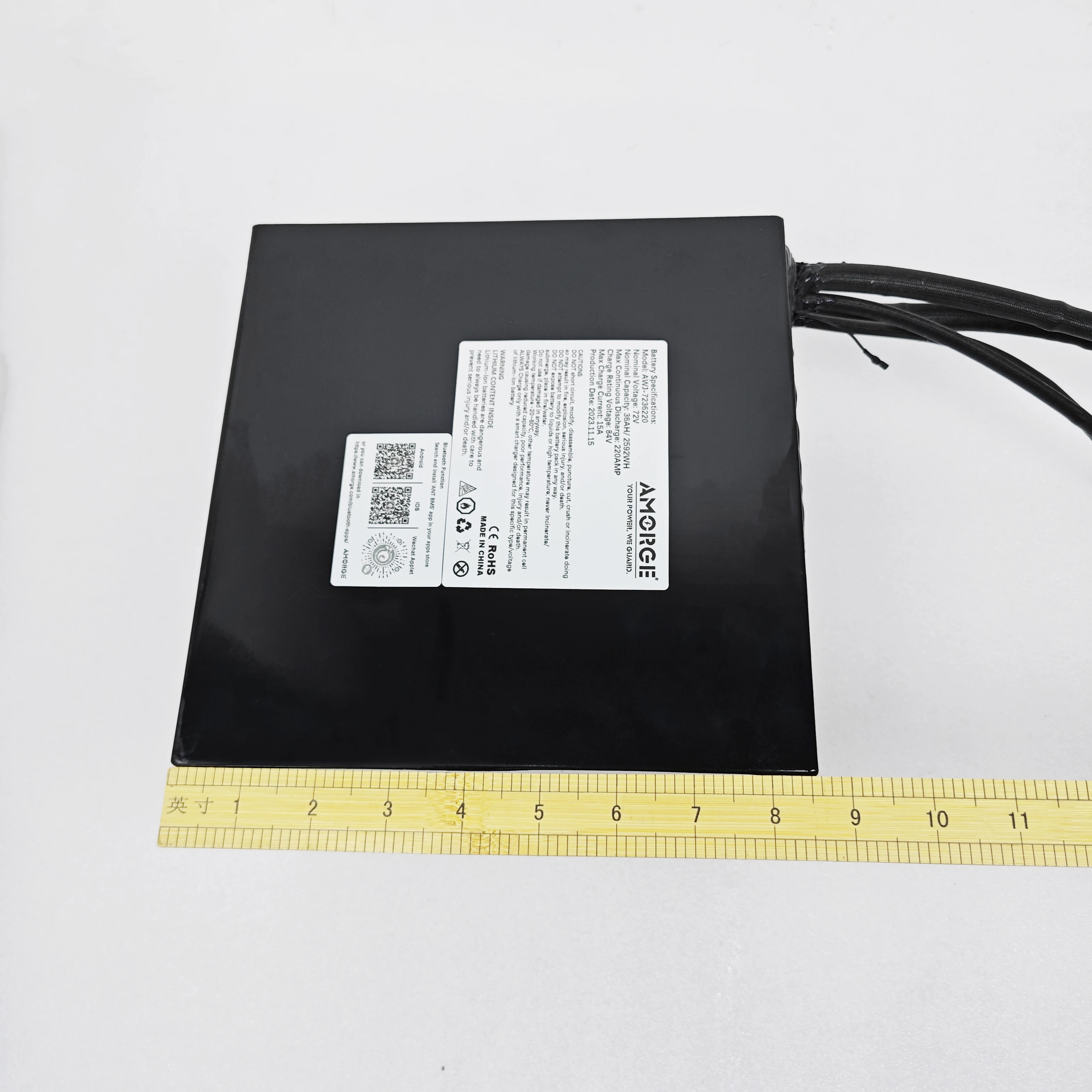 AMORGE 72V 36AH 220AMP литиевая батарея с ANT Bluetooth BMS