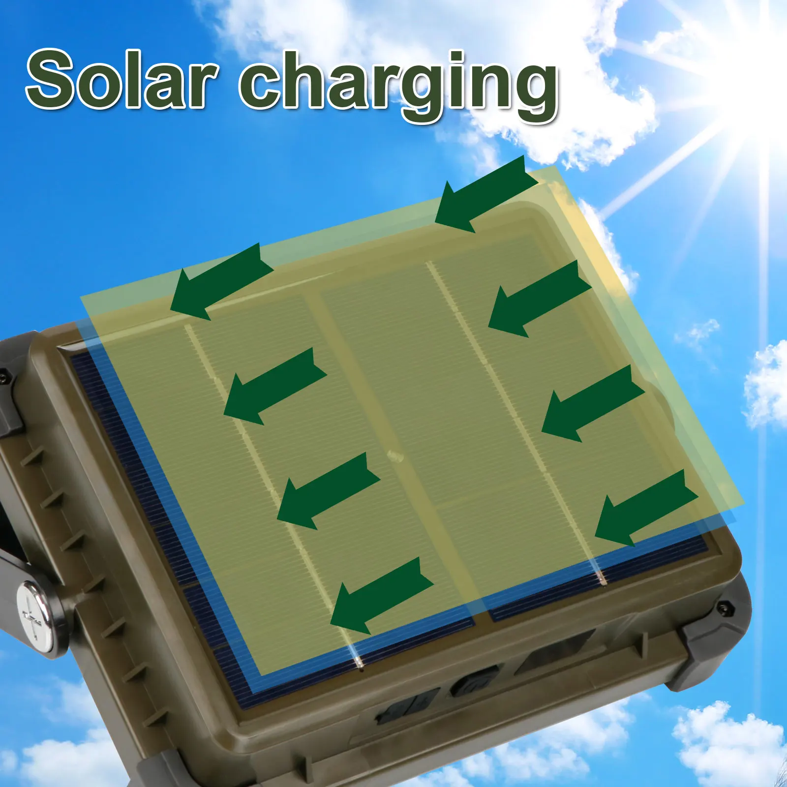 LED USB Rechargeable IP65 Waterproof Lamp Solar Portable Flashlight Lantern Handheld Searchlight for Outdoor Work Camping Hiking