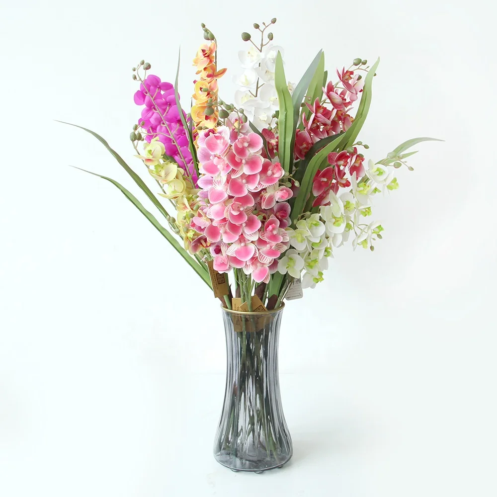 Chinese Factory Wholesale Real Touch Artificial Orchid Flowers for Home Garden Wedding Decoration