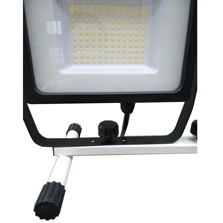 100W Dual-Head Weather Resistant 14000 Lumen Portable LED Flood  Metal Telescopic Tripod Stand Rotating retractable drop light