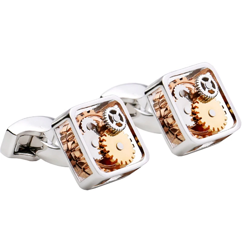 2024 new boyi Luxury Cufflink Cuff Links Men Cufflinks Manufacturer Supplier Customised Logo Mechanical Gear Metal Decoration