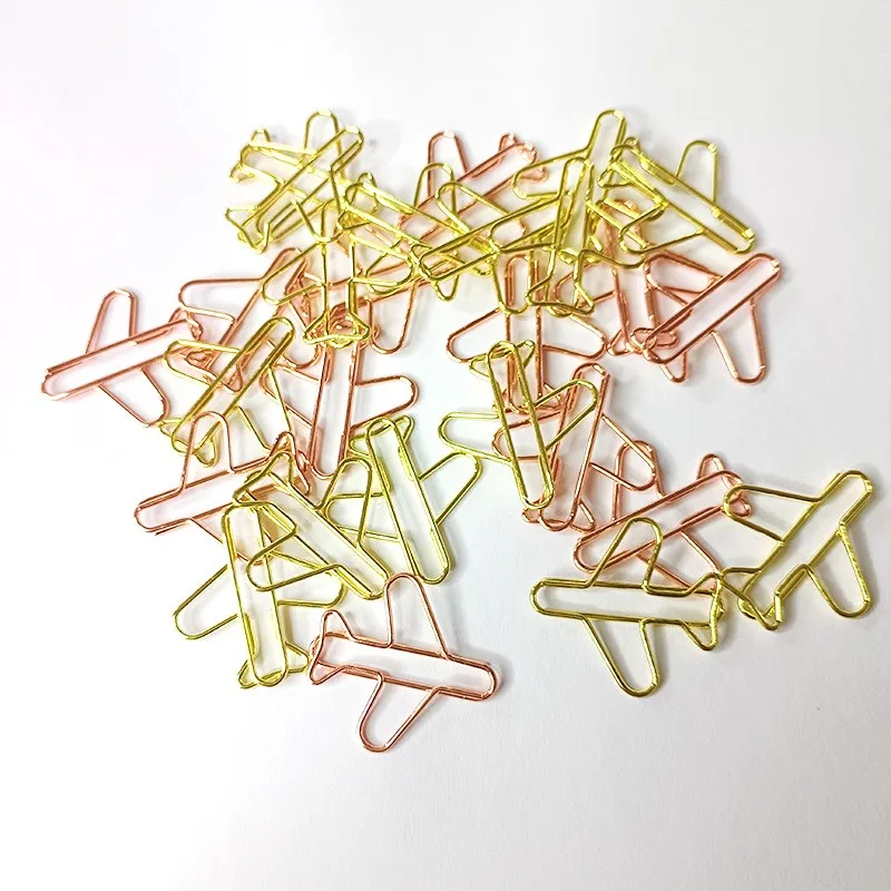 50 Piece  Airplane Shape Paper Clips,Funny Planner Clips for for Fun Office Supplies School Gifts Wedding Decoration