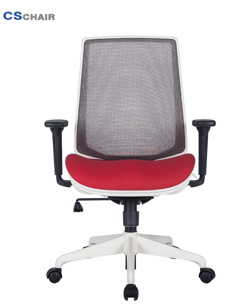 Grey nylon frame ergonomic Computer Chair with Adjustable Armrest