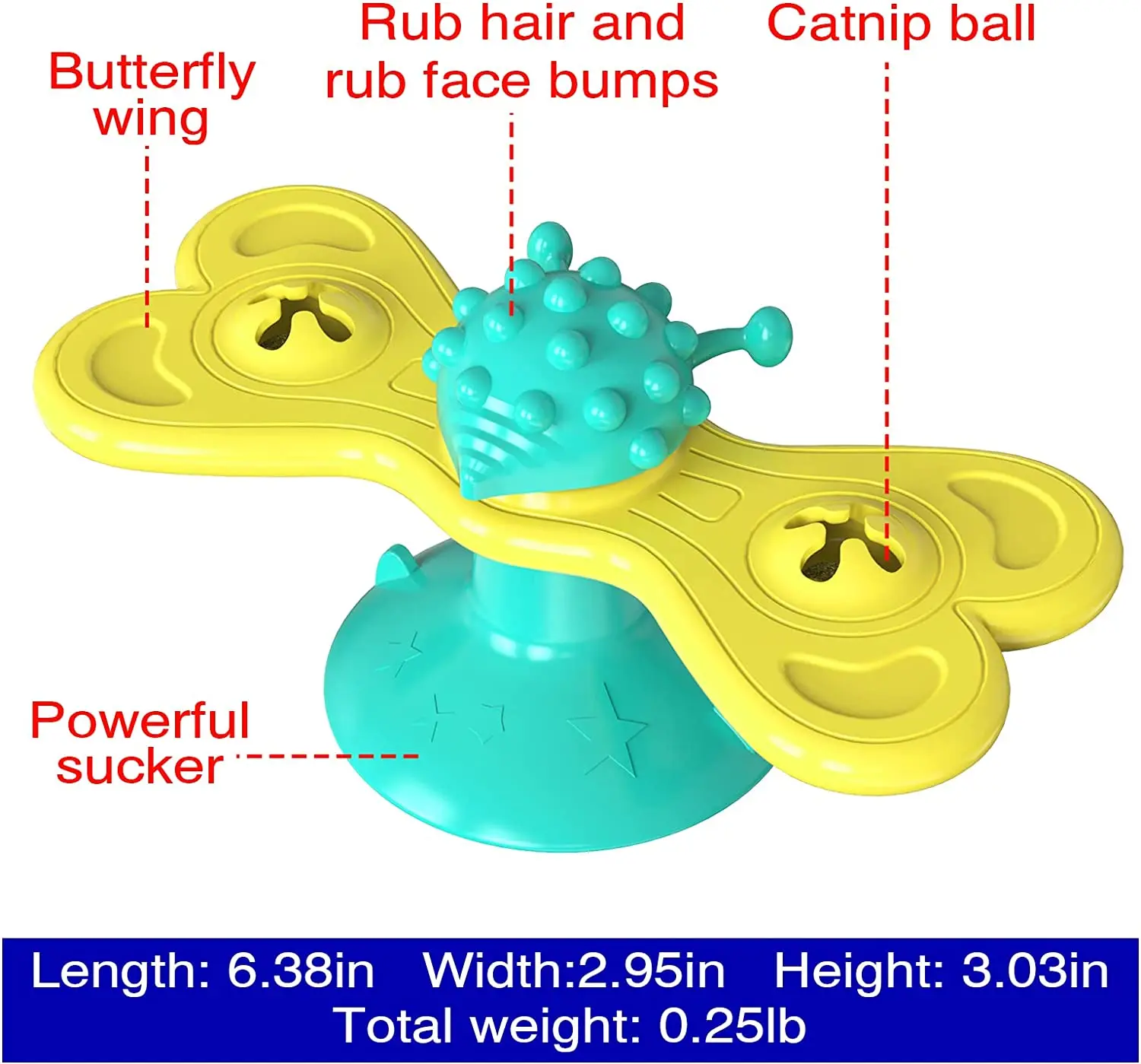 Wholesale Custom Puzzle Kitten Suction Cup Cat Windmill Toys Interactive Pet Cat Toys