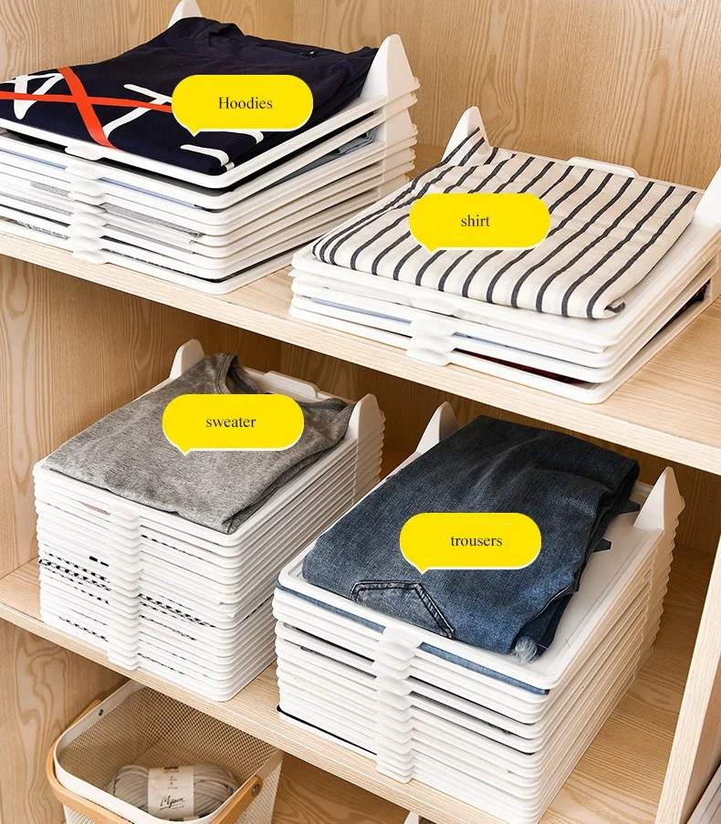 Clothing folding storage board Jeans sweaters t-shirts home wardrobe organizer Multifunctional Plastic clothing folder Product