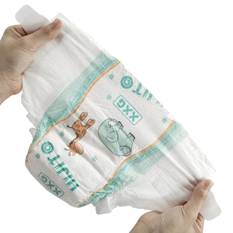 Strong absorbent elastic waist band child nappies super soft superdry disposable baby diaper with wet indicator