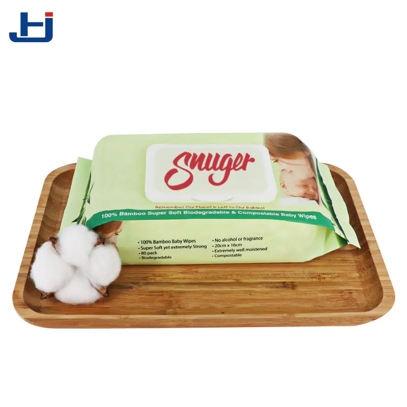 100%bamboo spunlace nonwoven fabric wet moistened baby wipes towel cleaning with plastic cover