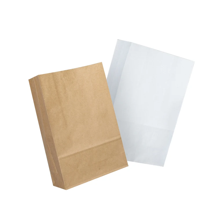 Restaurant Retail Sacks Takeout Extra Heavy Duty Large To Go Take Out Kraft Brown Paper Grocery Bags without handle