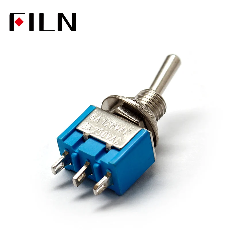 small FILN MTS-103 on OFF on copper contact point 6A 250V 3pin toggle switch