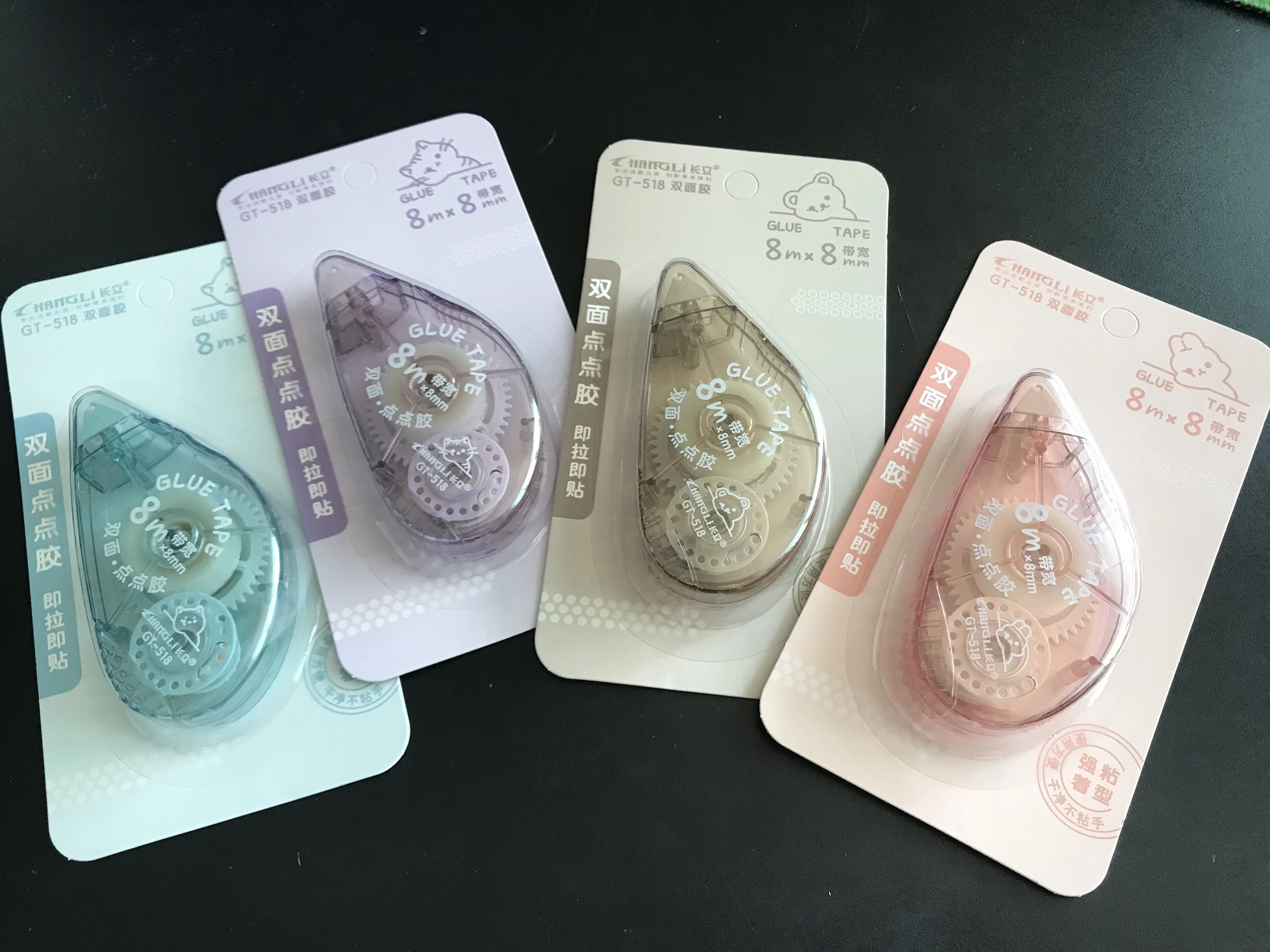 Постоянная двухсторонняя Резиновая лента роликовая клейкая Корректирующая лента клейкая лента для детей студентов школы офиса канцелярские принадлежности