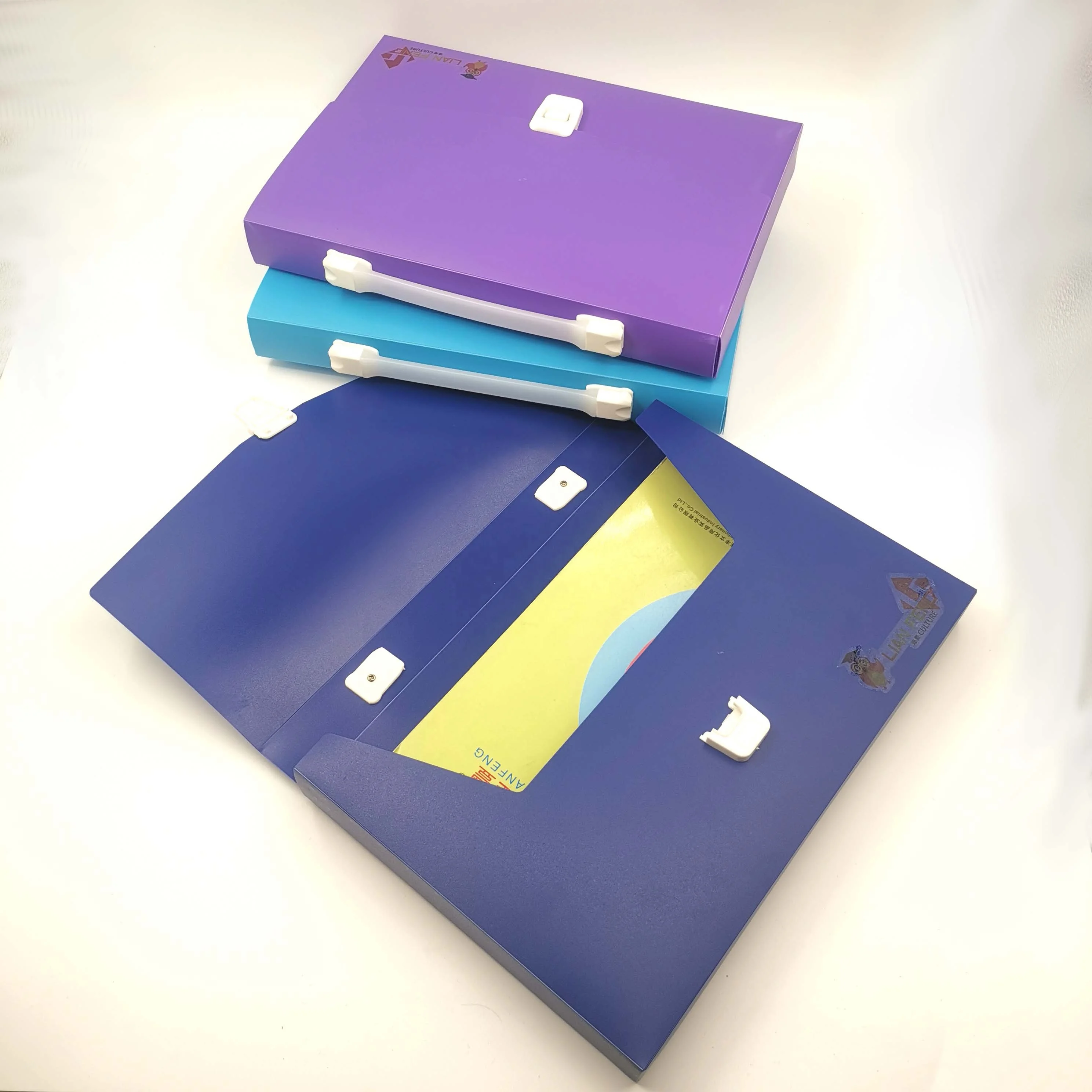 A4 Refillable PP PLASTIC Functional document bag white soft handle action case