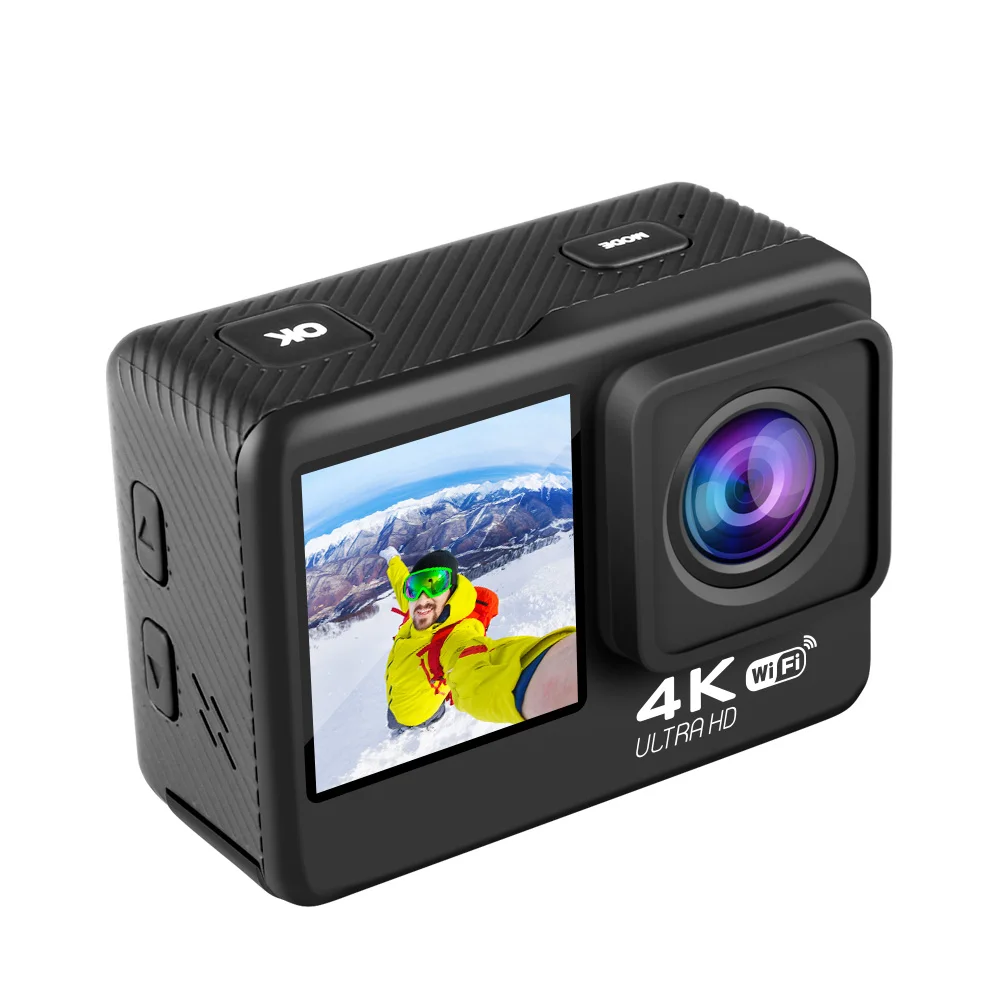 AT-Q60TR Dome Gopro 4K Acting Camara De Video 4K CaMara Go Pro Action 4K Sport Cam Vlogging Camera For Youtube Video