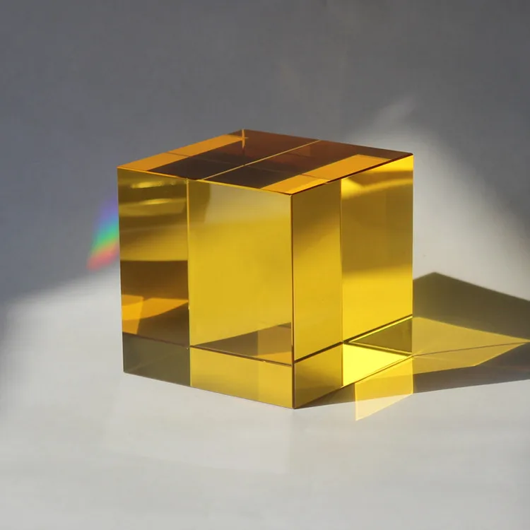 Best Quality K9 Crystal Blank Cubes Colorful Glass Block For Photo Engraving