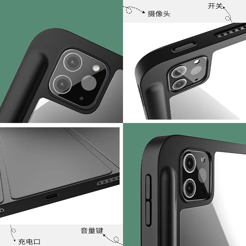 Smart Case For iPad Pro 11 2021 Tablet Case PC+TPU Cover For iPad Pro 3 11 Inch With Pencil Holder,Tablet Case for iPad pro 11