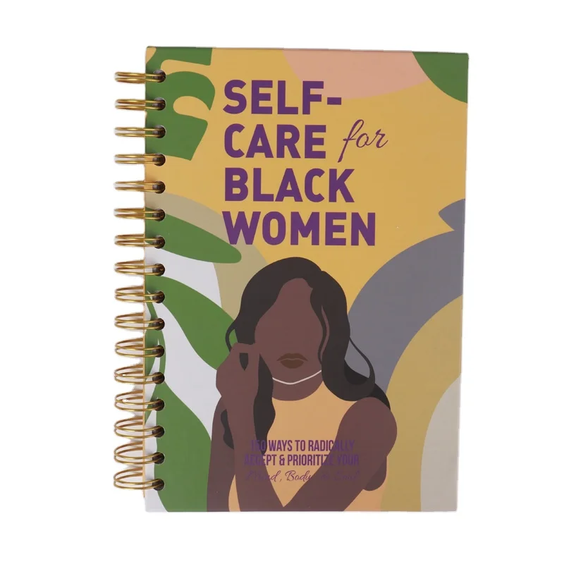 Custom Daily A5 Undated Black Women Girl Planner 2023 Printing Hardcover Emotional Self Love Care Journal Planner