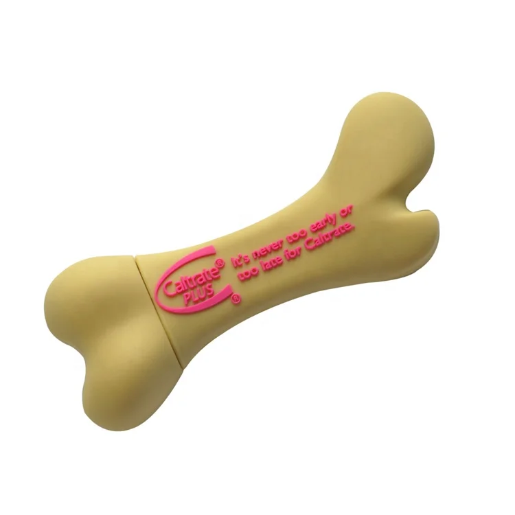 Cute Dog Bone Shape Usb Memory Stick With Logo ,Mini Pen Drive Plastic Bone USB 2.0 Flash Disk