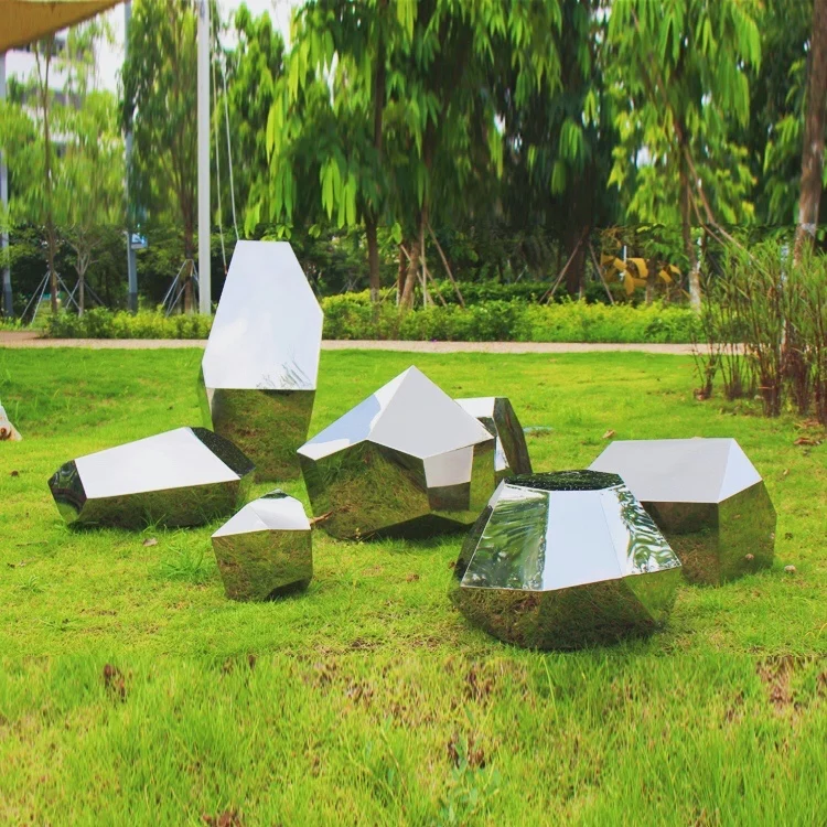 Прямая Заводская изготовленная на заказ наружная скульптура из нержавеющей стали