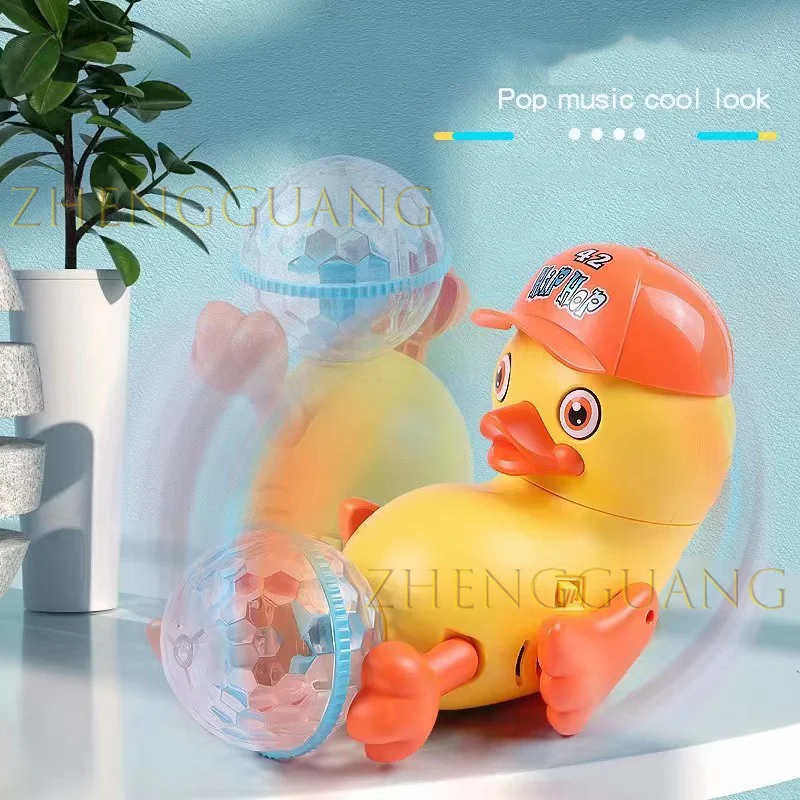 Zhengguang Toys Hot Selling Kids Christmas Gifts Electric Stunt Rotation Duck Cool Flashing Light Up Spinning Toys