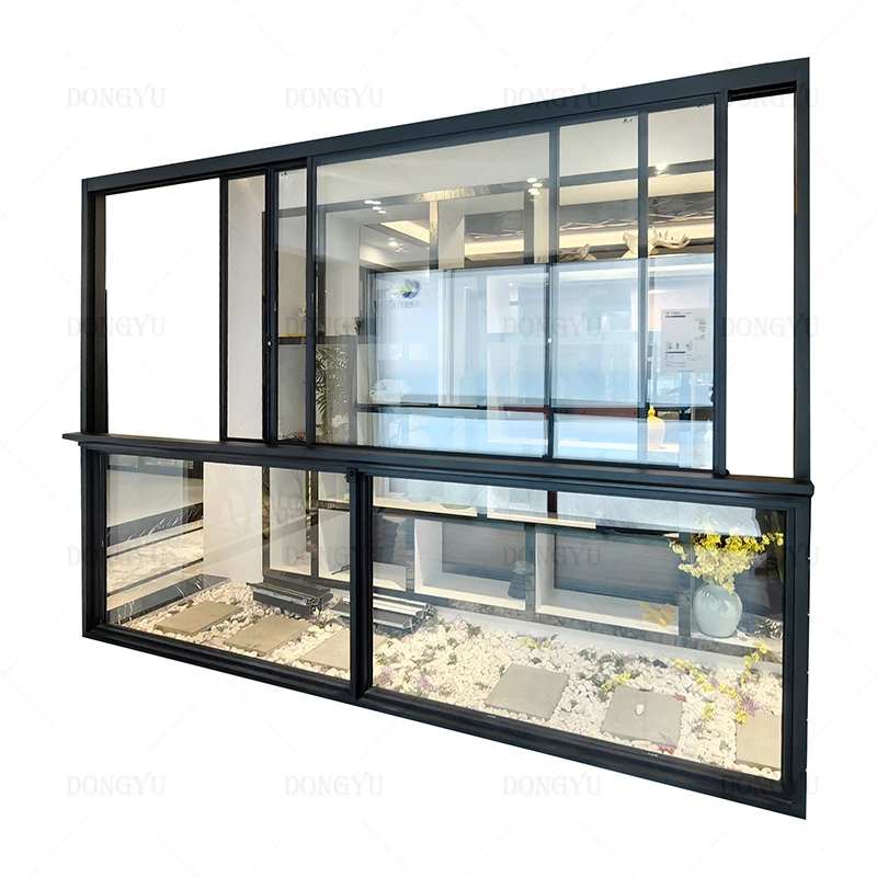 Florida hurricane-resistant impact glass full view whole scene  slim frame aluminum glass sliding windows for house School