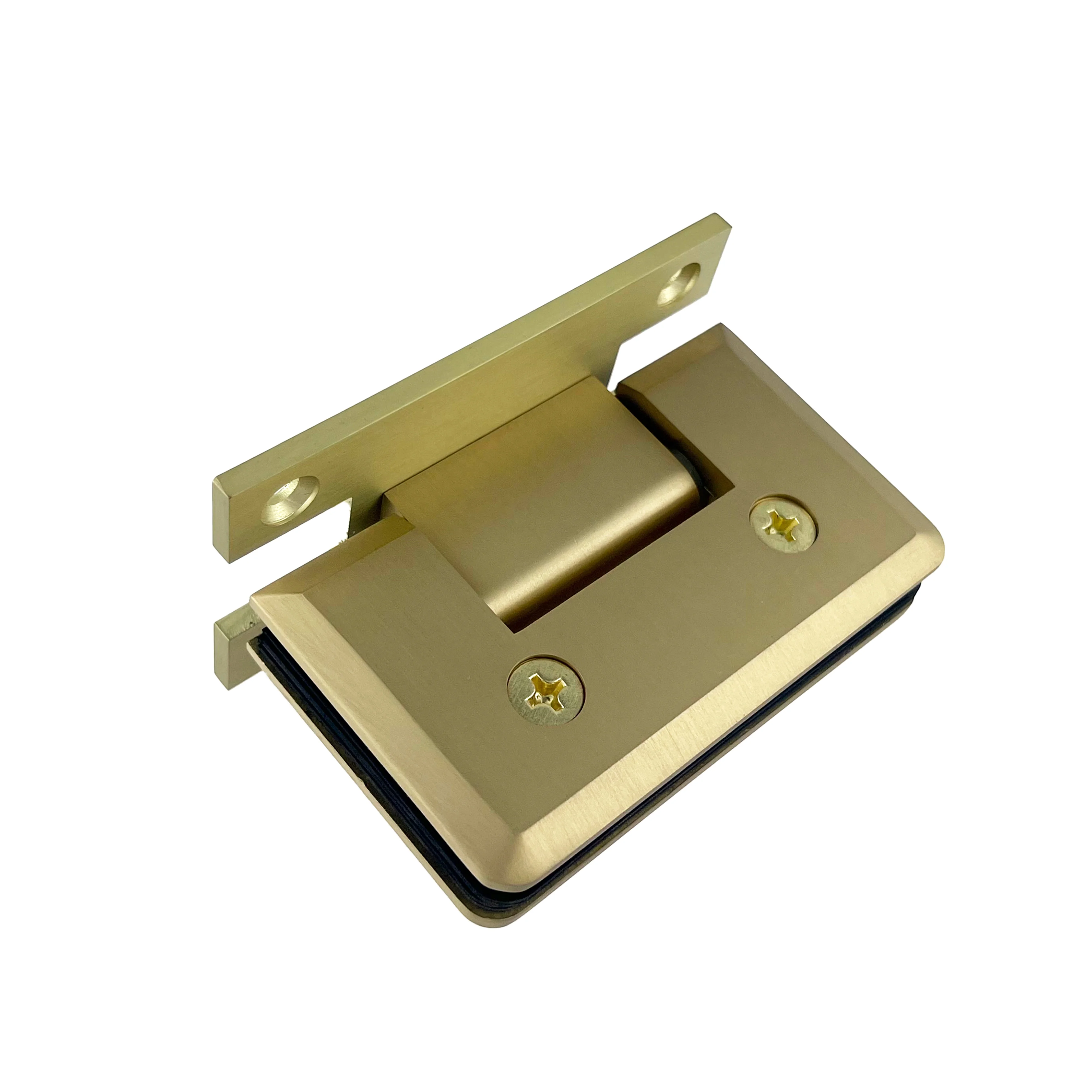 wall to glass brass glass shower hinges electroplate Finish brass shower hinge for Shower room glass