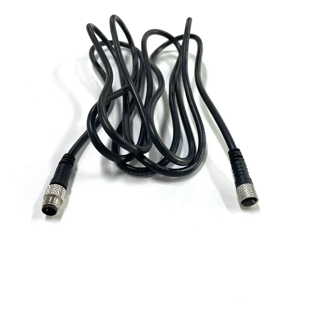 Factory Price M8 connector 3 4 5 6 8 12 pin IP68 waterproof  with PVC cable