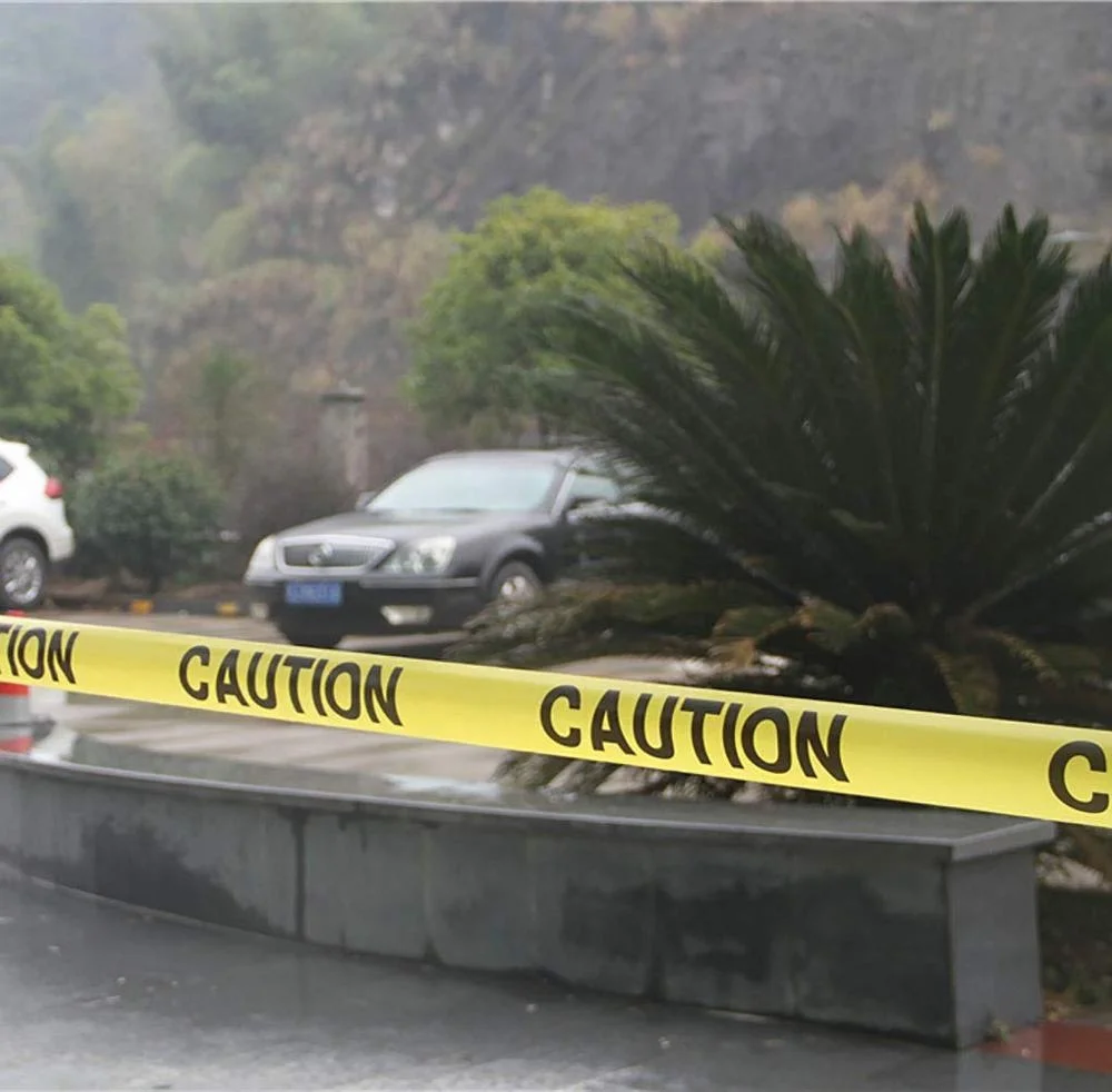 Неклейкая лента для предупреждения рулон желтой строительной ленты украшения