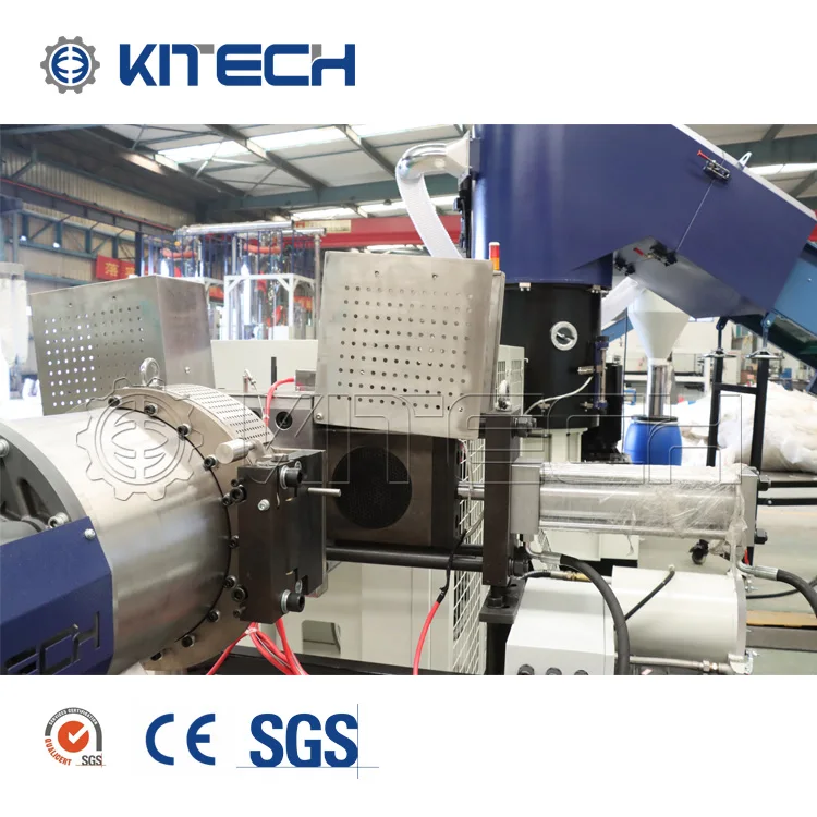 Powerful PP Bottle Flakes Plastic Granulator/Pelletizing Machine with Main Extruder