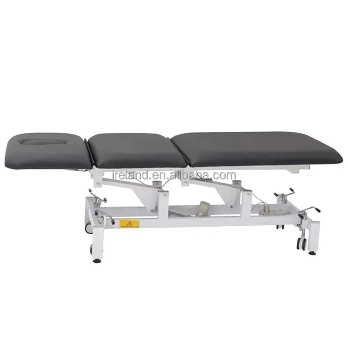 High Quality and Best Price Adjustable 3-Section Metal Electric Examination Beds Hospital Physiotherapy Examination Couch