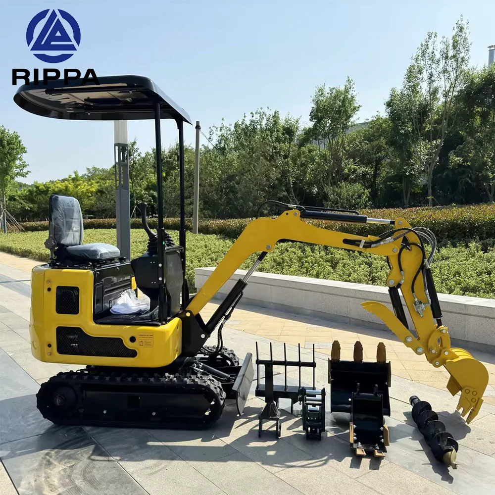 Rippa Excavator Factory Sale 1 Ton 2Ton Crawler Digger Mini Excavator
