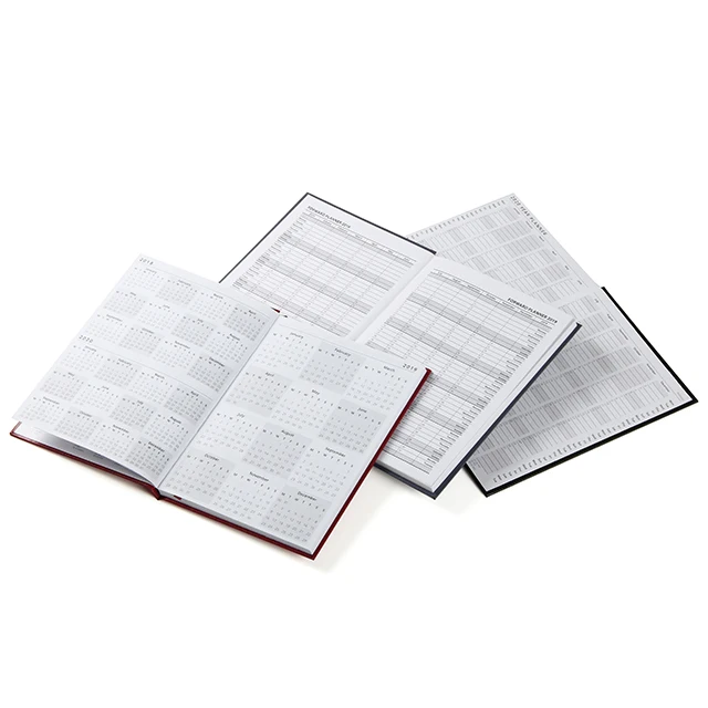 Custom diary hardcover leather paper notebook/ planner printing