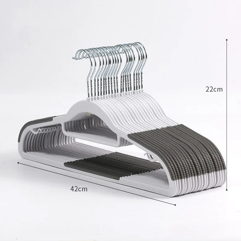 Lavinia Plastic Hanger Black Grey Color Non Slip Space Saving Clothes Hangers