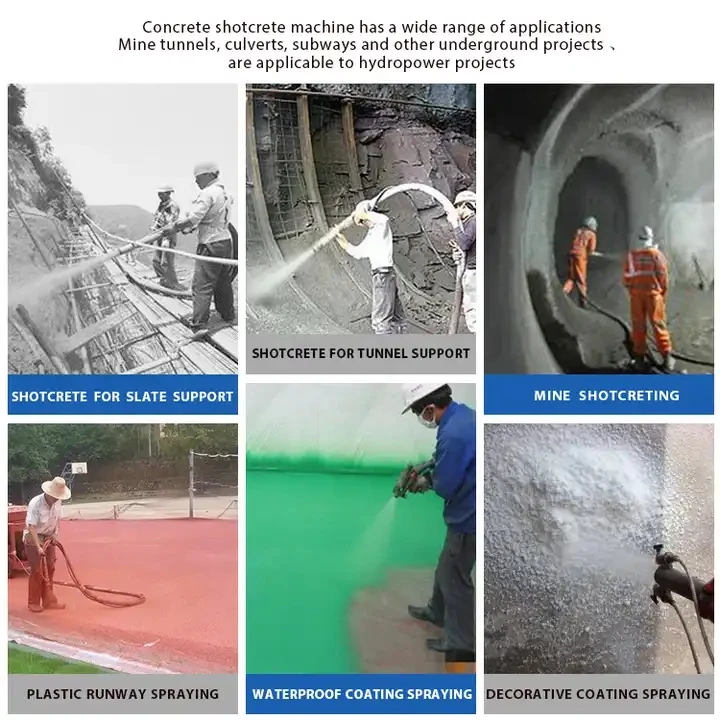 Free Control Fully Hydraulic System Shotcrete Machine Mini Concrete Dry Shotcrete Machine