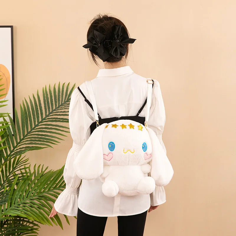 30CM Cartoon Kawaii Plush Backpack Toy Melody Fashion Backpack Cute Anime Stuffed Animals Backpack For Kid Toys Wholesale