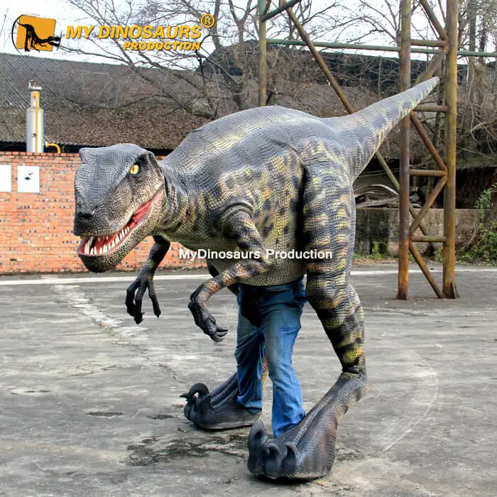  MY Dino SP068 вечеринка реалистичный ходячий динозавр марионетка Раптор костюм для