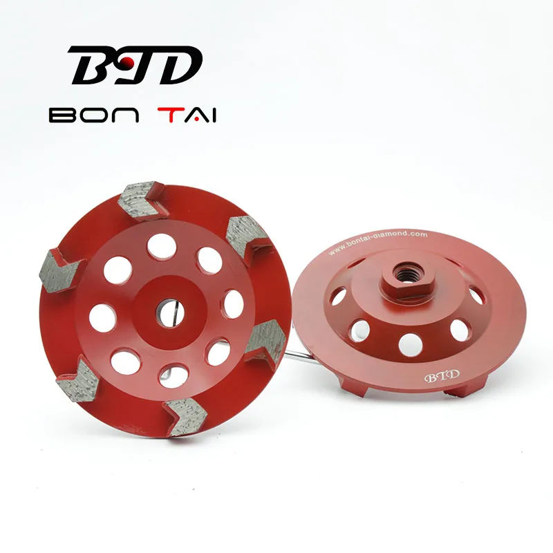5 Inch Very Aggressive Arrow Segments Concrete Diamond Tools Diamond Cup Grinding Wheel