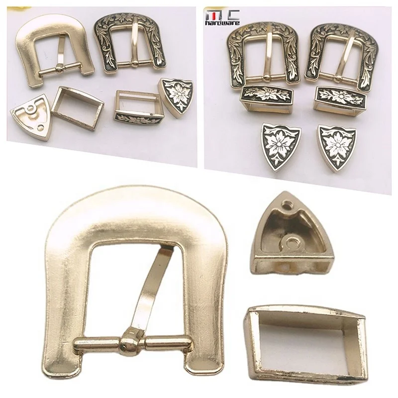 OEM Custom Service Vintage Cowboy Custom Belt Buckle Logo Metal Custom Belt Buckles Belts Accessories Pin Buckle set