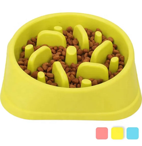 amazon hot sale pet slow eating interactive dog slow eating healthy food feeder bowl