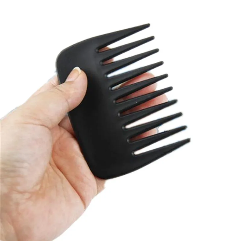 Hot Selling Customized Logo Pocket Plastic Comb Super Wide Tooth Comb Beard Comb Small Black Hair Brush Hair Styling Tool