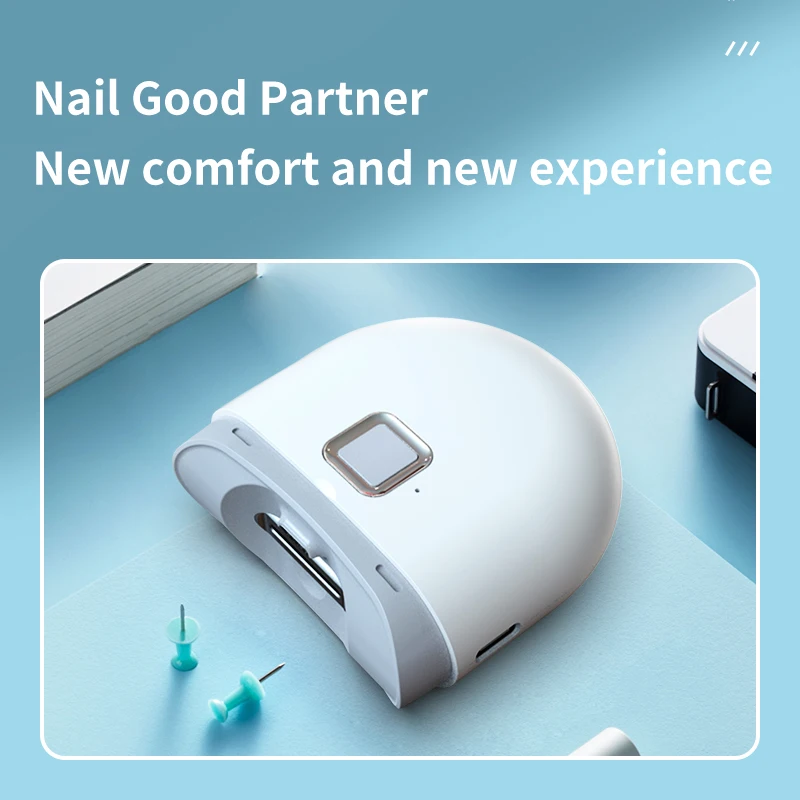 Easy Nail Cutting USB Rechargeable Electric Automatic Nail Clippers With Lights