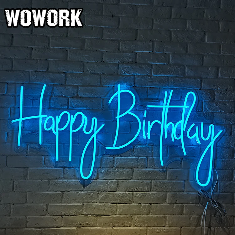 2021 год WOWORK 3D водонепроницаемая RGBW 12 В индивидуальная романтичная силиконовая неоновая надпись для вечеринки товары