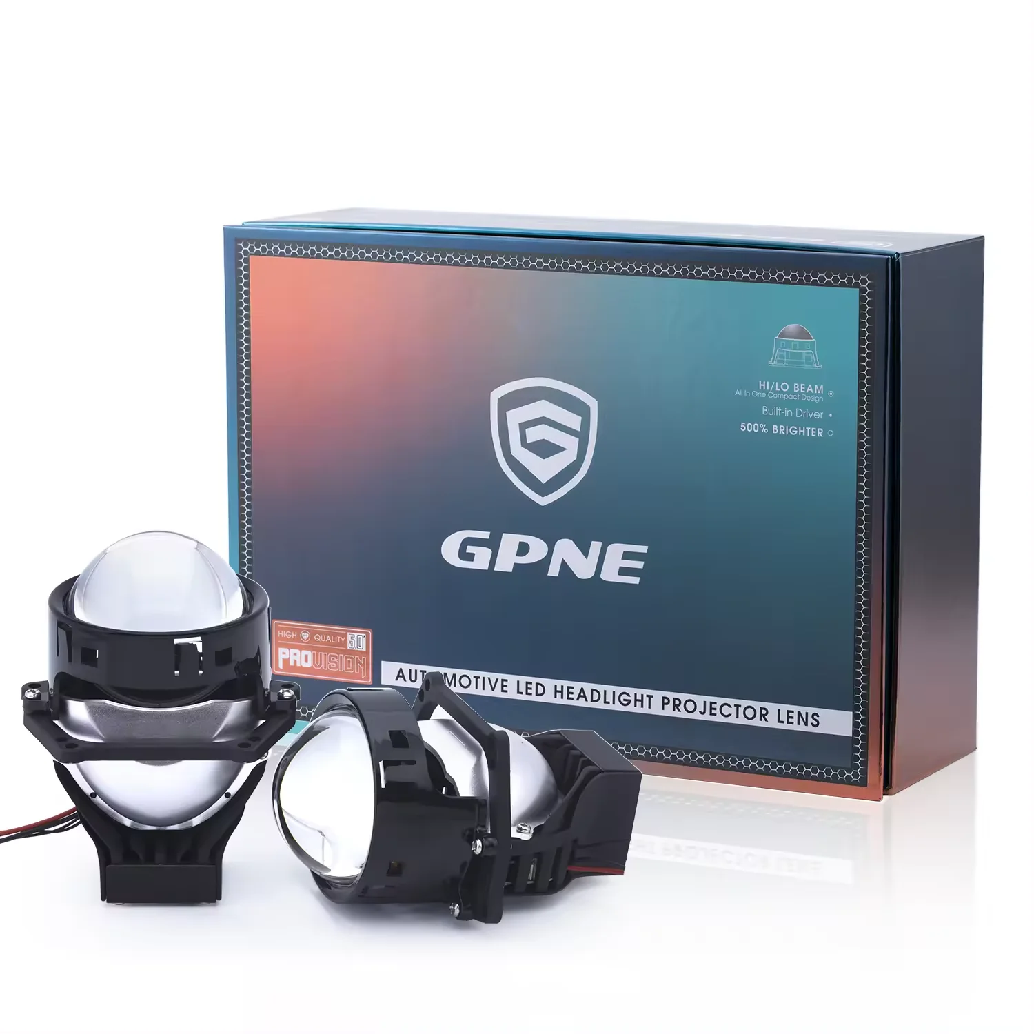 GPNE лидер продаж фары 3 0 дюймов высокое качество объектив 65 Вт P10 bi светодиодный прожектор автомобиля 6000K светодиодные линзы комплекты для модернизации