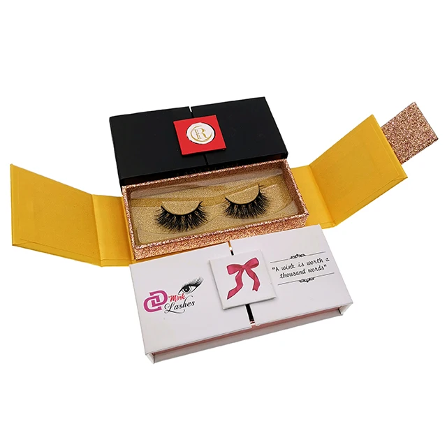 Luxury Cosmetic 3D Faux Mink Custom Logo Package False Eyelash mink lashes mink fake eyelash