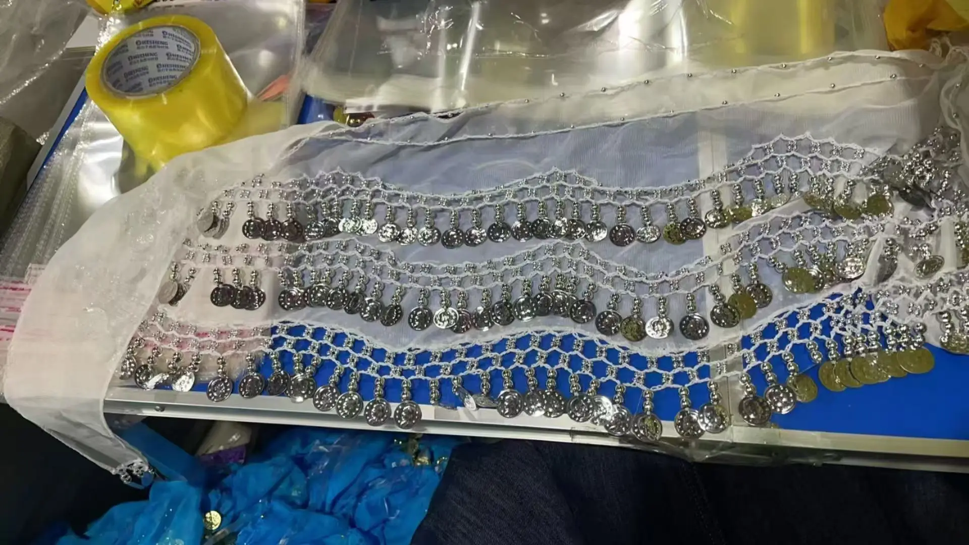 158 Sliver Coins Belly Dance Hip Scarf Indian arabic Performance wear hip scarf Waist Chain dance belts for Women