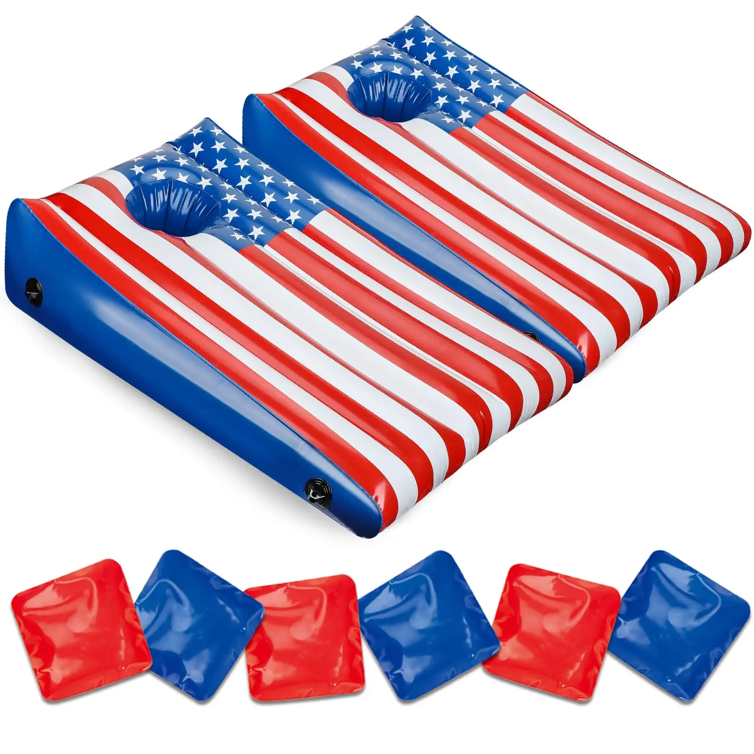 Pool Corn Hole Game Inflatable Pool Games Swimming Pool Toys Bean Bag Float Toss Game for Kids Adult Outdoor Beach Toys