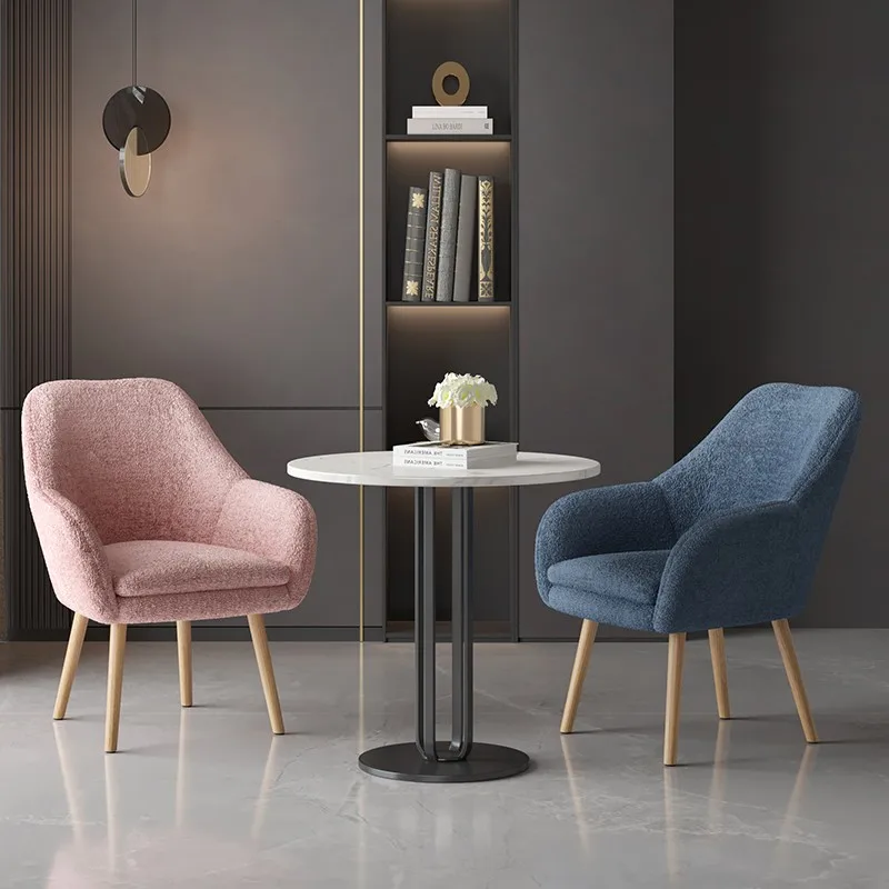 Custom modern minimalist design solid wood flannel soft with armchair for dining room bedroom