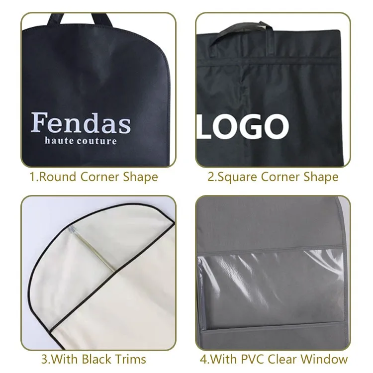 Eco friendly Dust Cover Breathable Men Suit Cover Travel Bridal Long Dress Wedding Gown