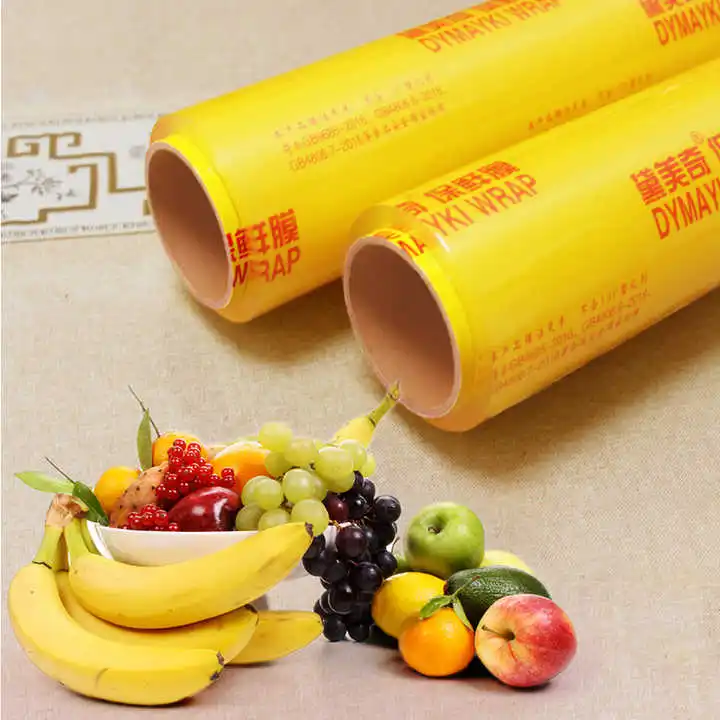 Fruit and vegetable store packaging disposable large roll supermarket commercial household kitchen PVC cling film